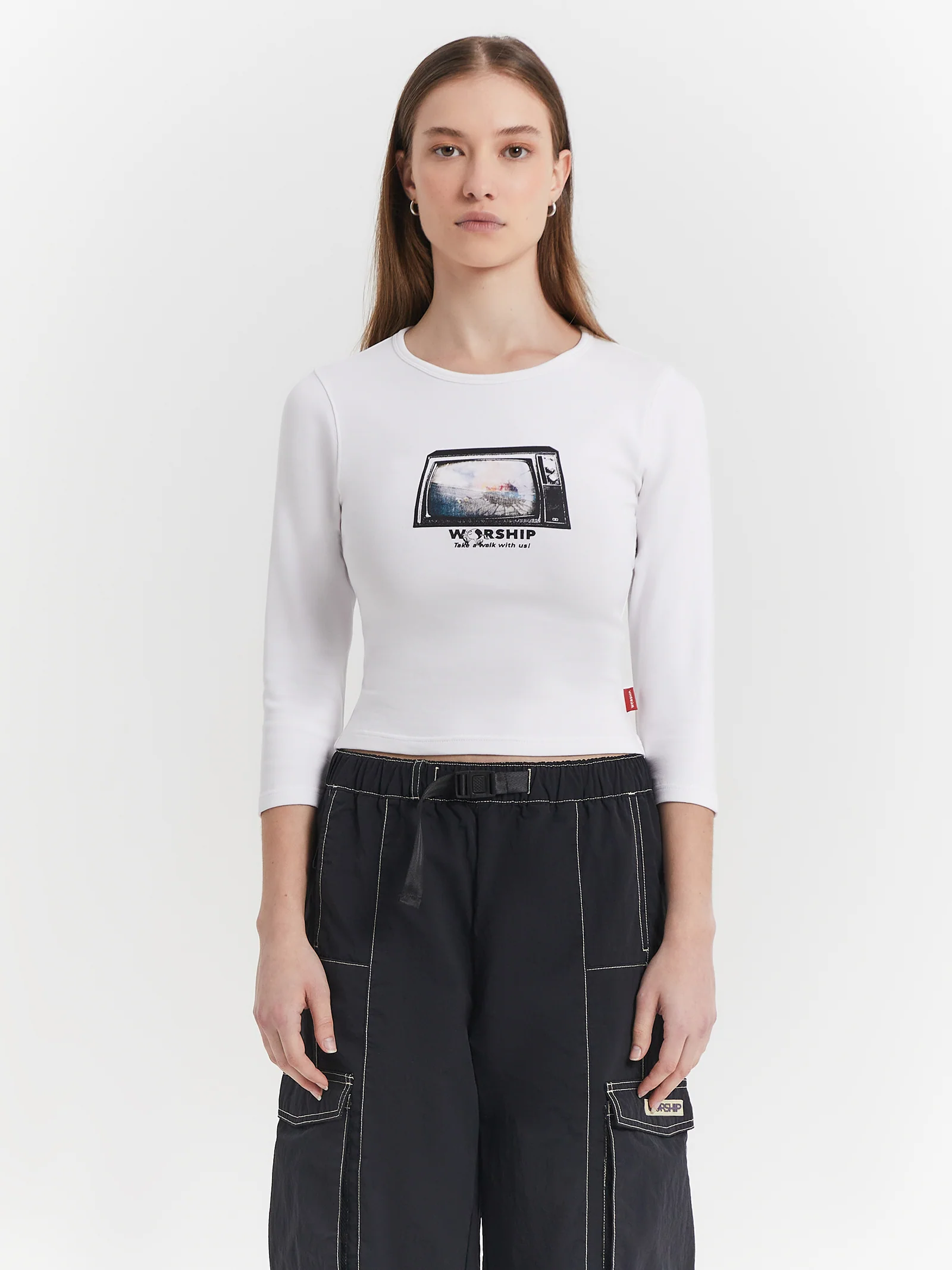 Square Eyes Micro 3/4 Sleeve T-Shirt