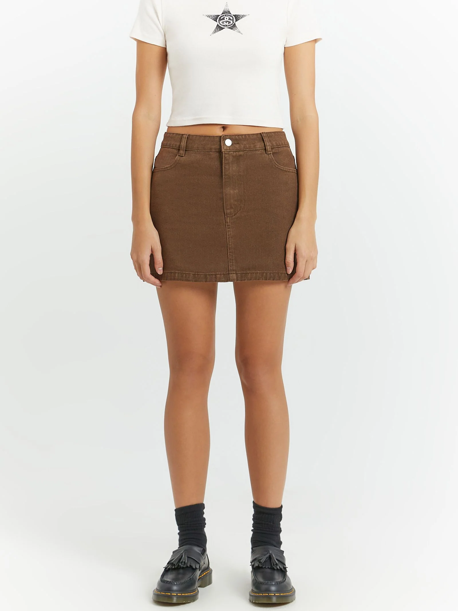 Workwear Denim Mini Skirt