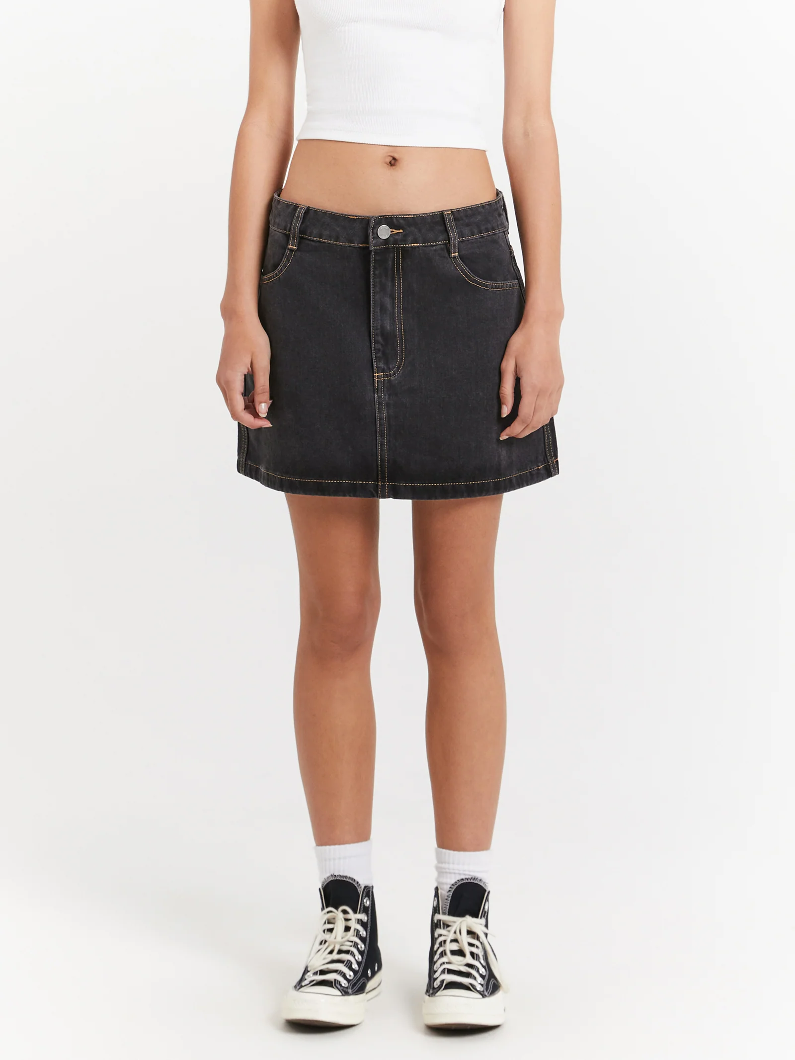 Workwear Denim Mini Skirt