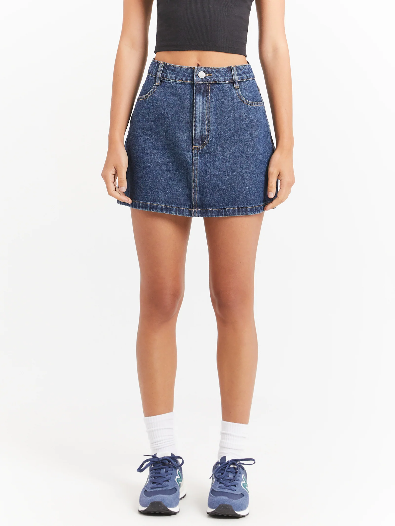 Workwear Denim Mini Skirt
