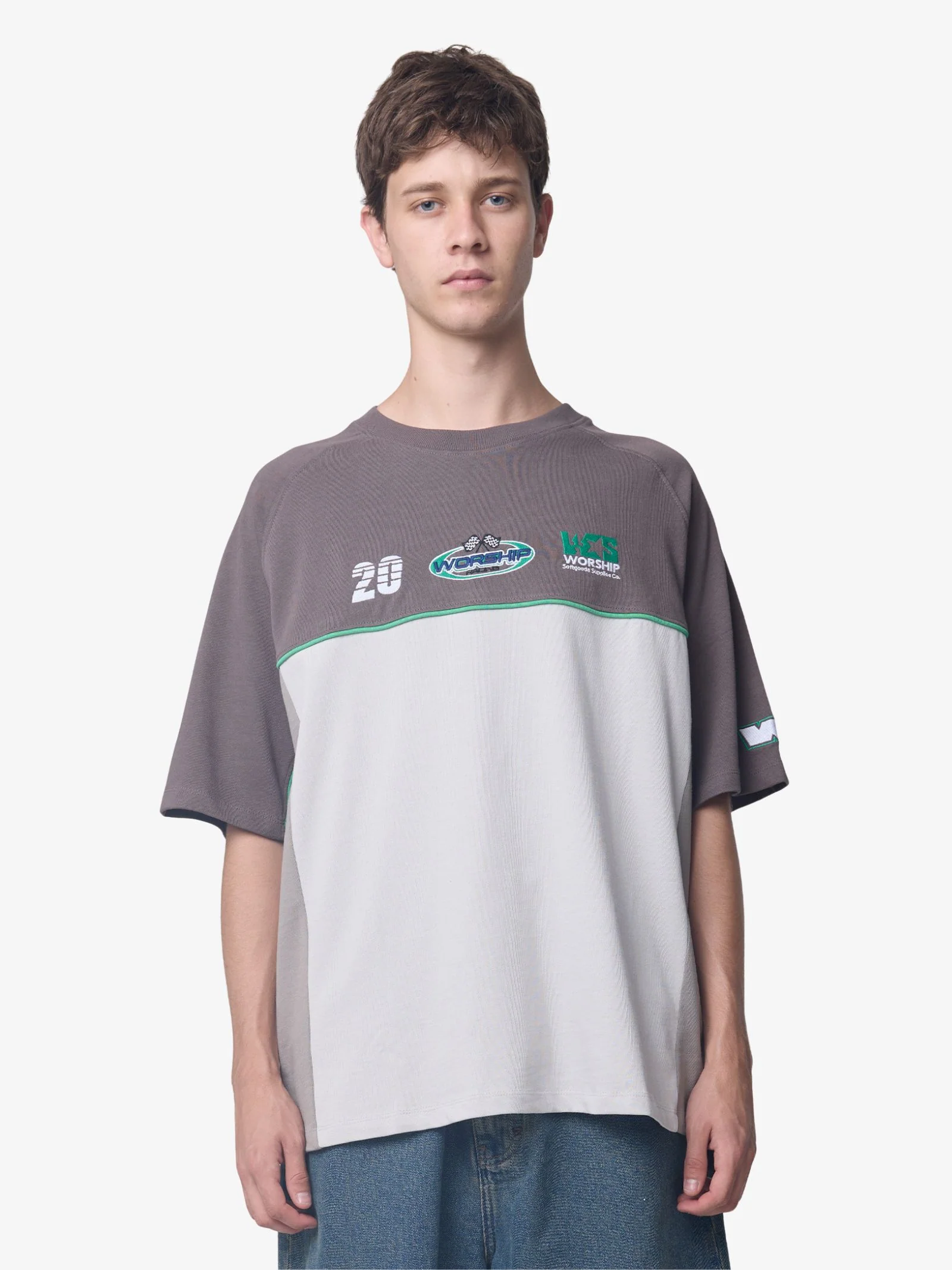 Pit Crew Panel Oversize Raglan Tee