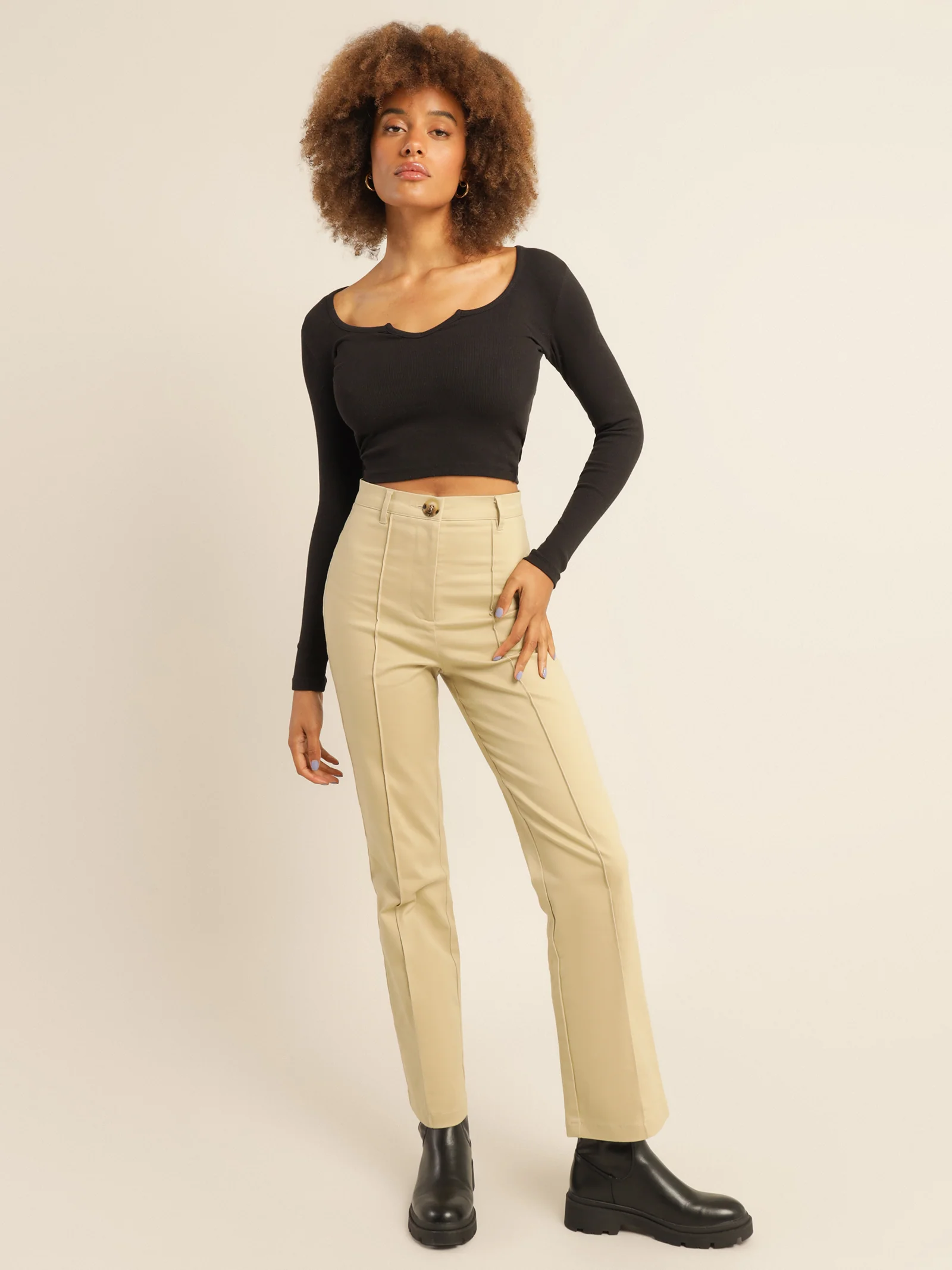 Yaz Notch Front Long Sleeve T-Shirt - Image 4