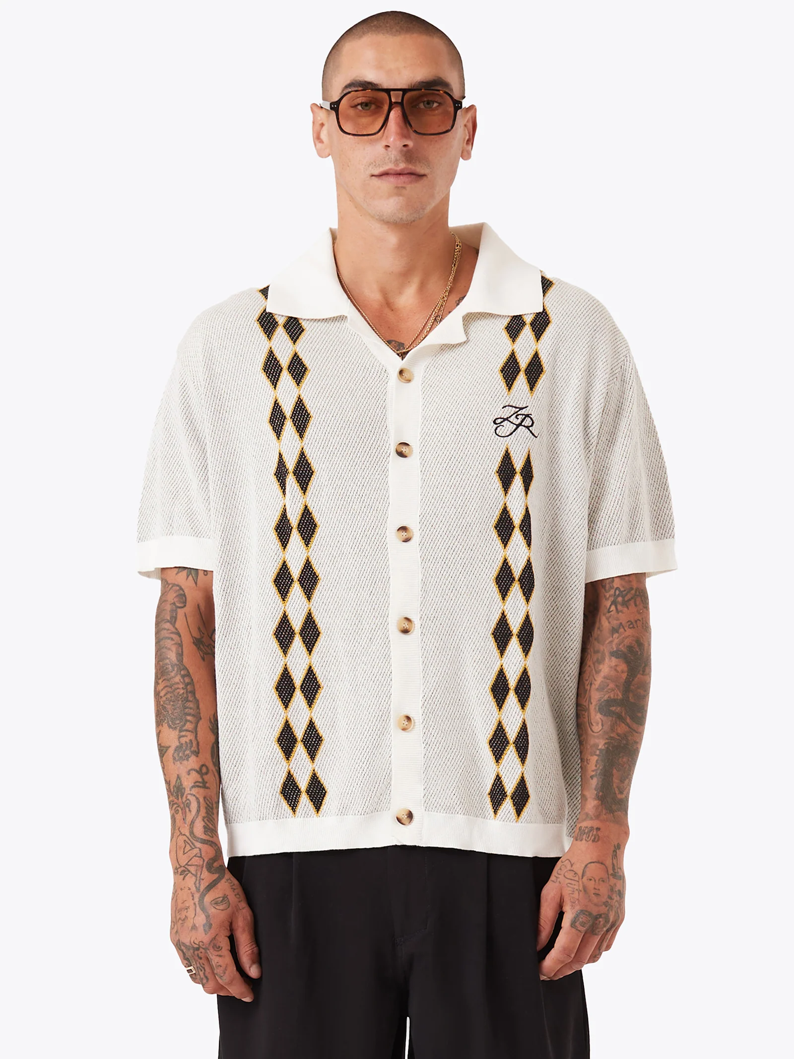 Diamond Bowling Knit Shirt