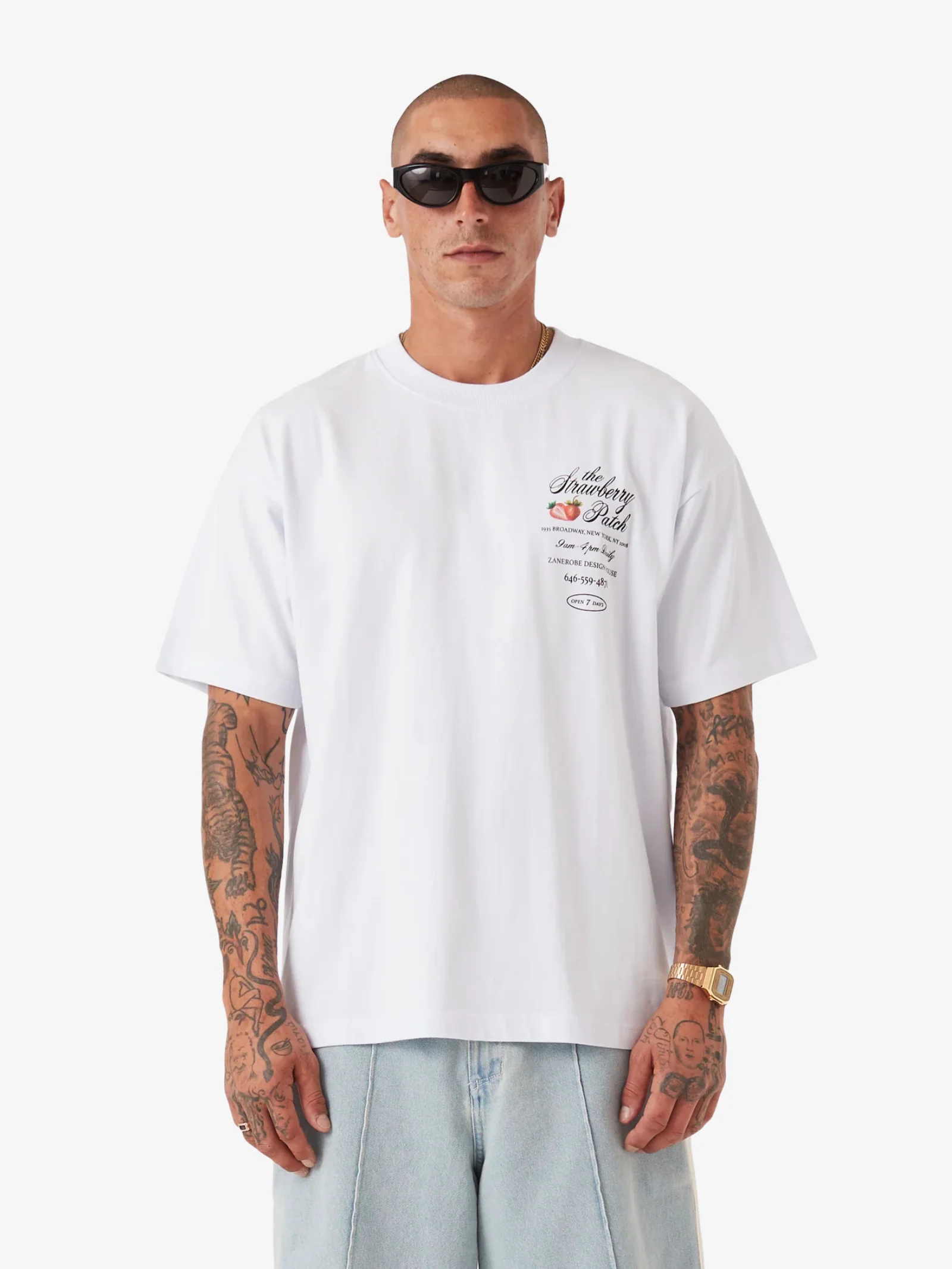 Strawberry Box T - White