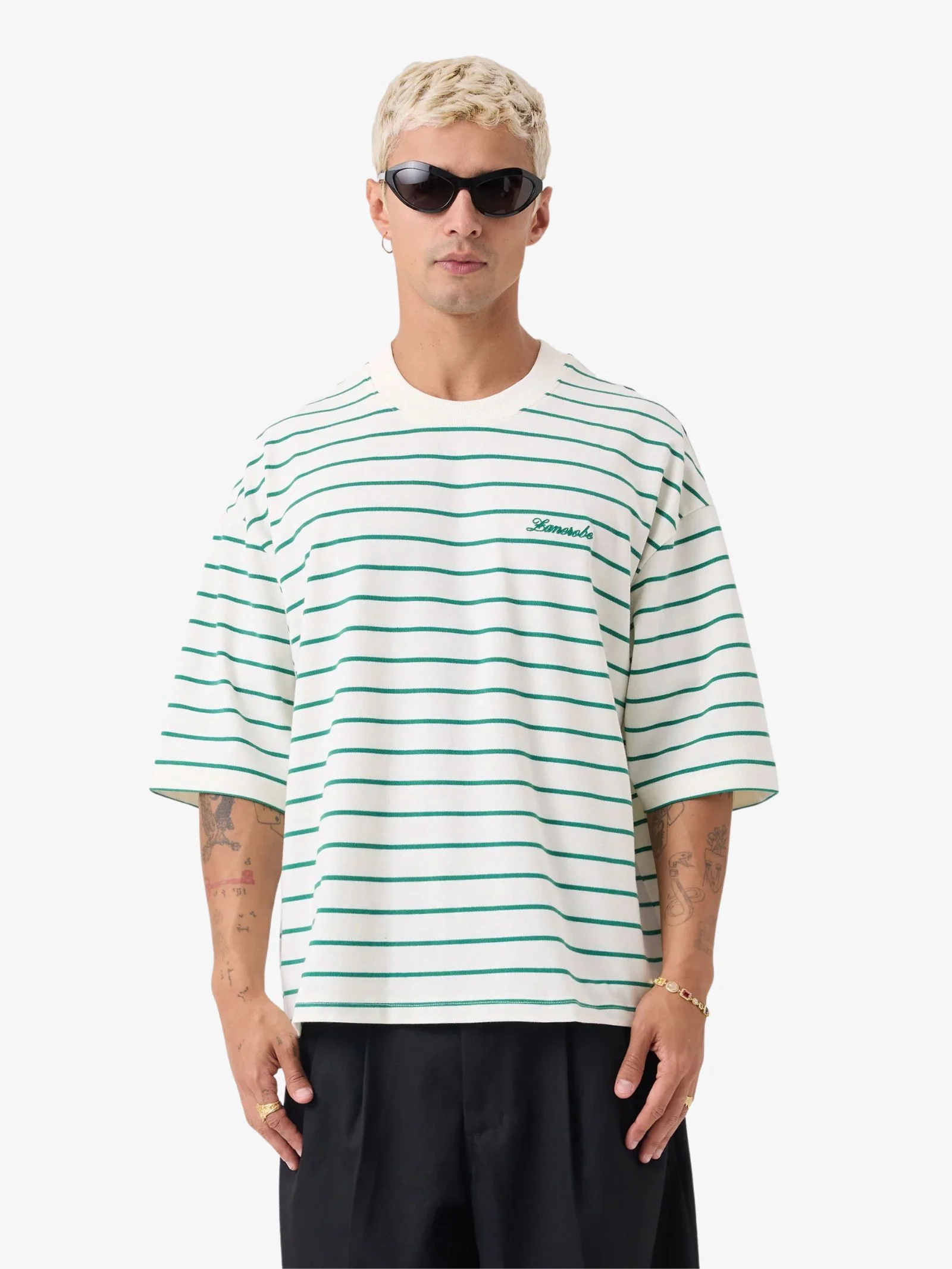 Stripe Crop Flow Tee