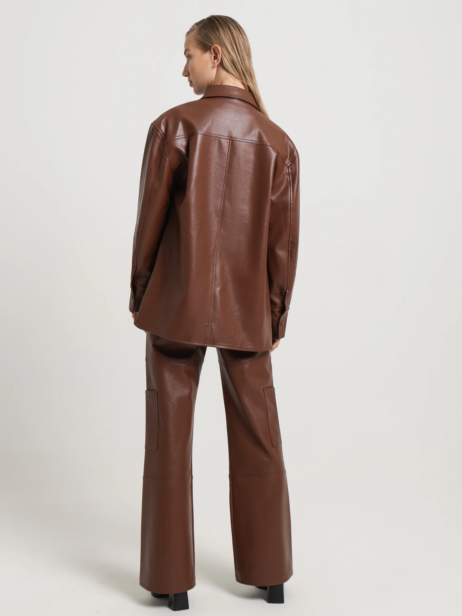 Zima Faux Leather Cargo Pants - Image 5